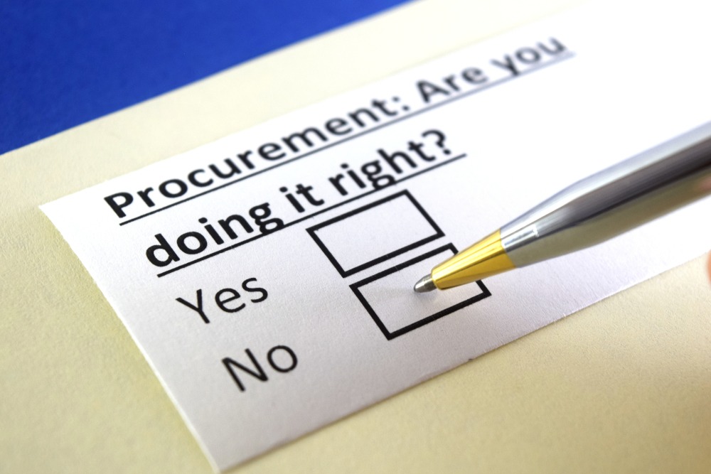 public procurement organisations failing to meet criteria